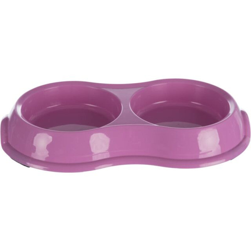 Trixie Double bowl, light-weight version, 2 × 0.2 l/ø 11 cm/26 × 4 × 14 cm