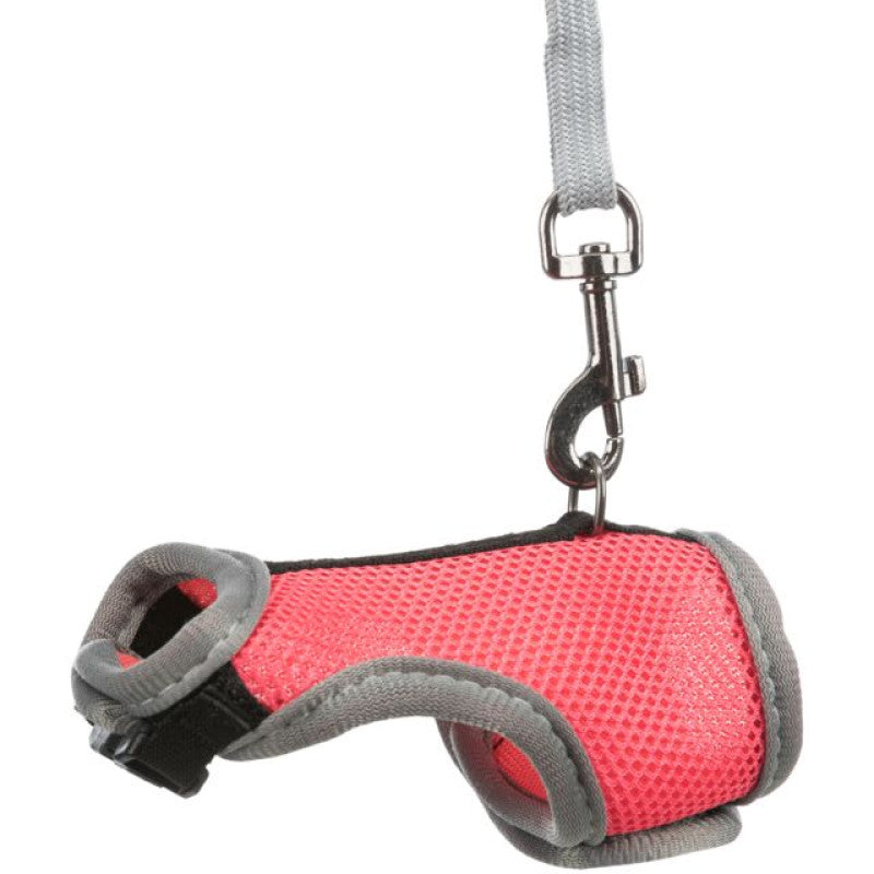 Krūšu siksna žurkām - Trixie Soft harness with leash, rats, 12–18 cm, 1.20 m