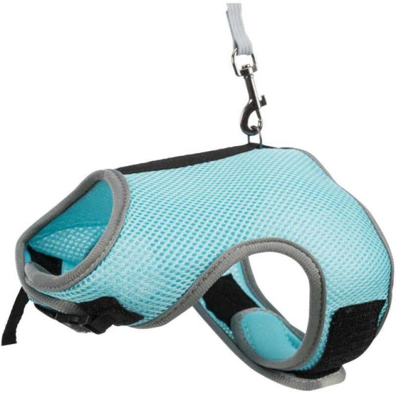Krūšu siksna un pavada trušiem - Trixie Rabbit soft harness with leash, nylon, 25–32 cm, 1.20 m