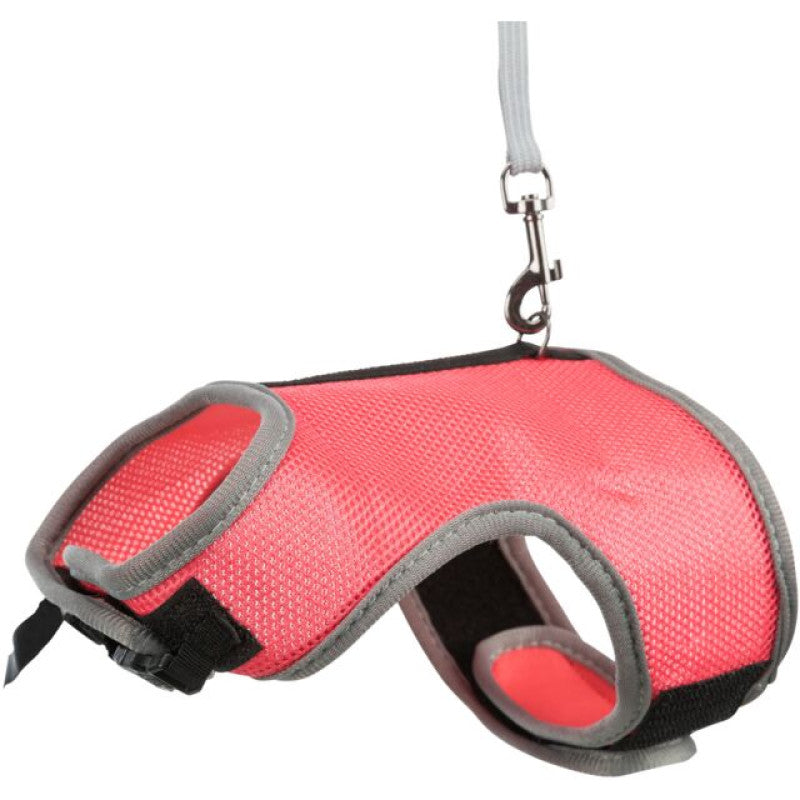 Krūšu siksna un pavada trušiem - Trixie Rabbit soft harness with leash, nylon, 25–32 cm, 1.20 m