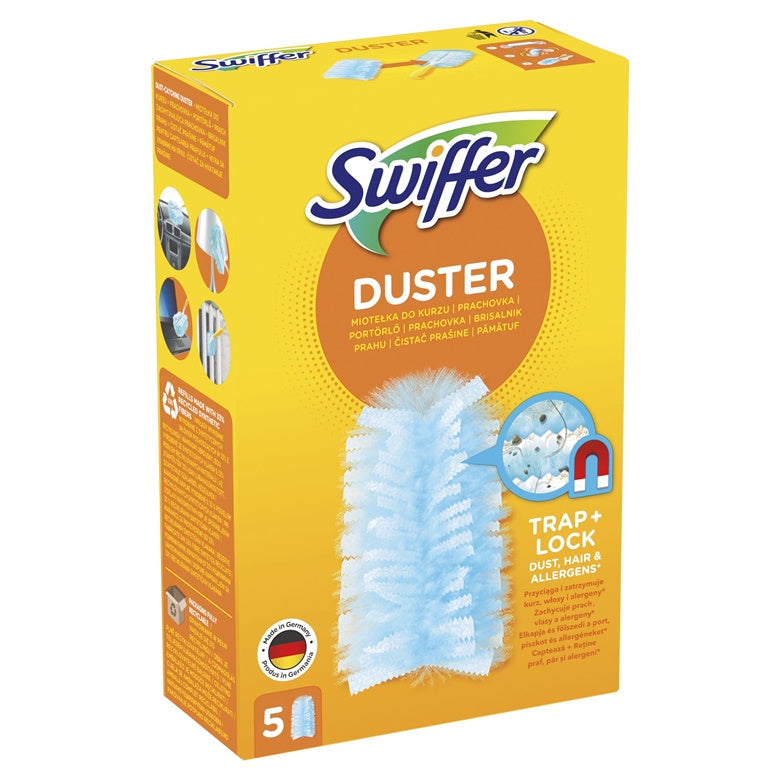SWIFFER Duster, 5pcs Refill Pack (TRAP + LOCK Technology)