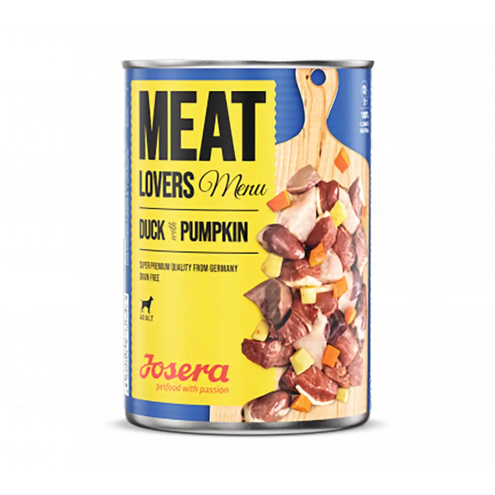 Josera Meat Lovers Menu Duck with Pumpkin Mitrā barība suņiem ar pīli un ķirbi, 800g