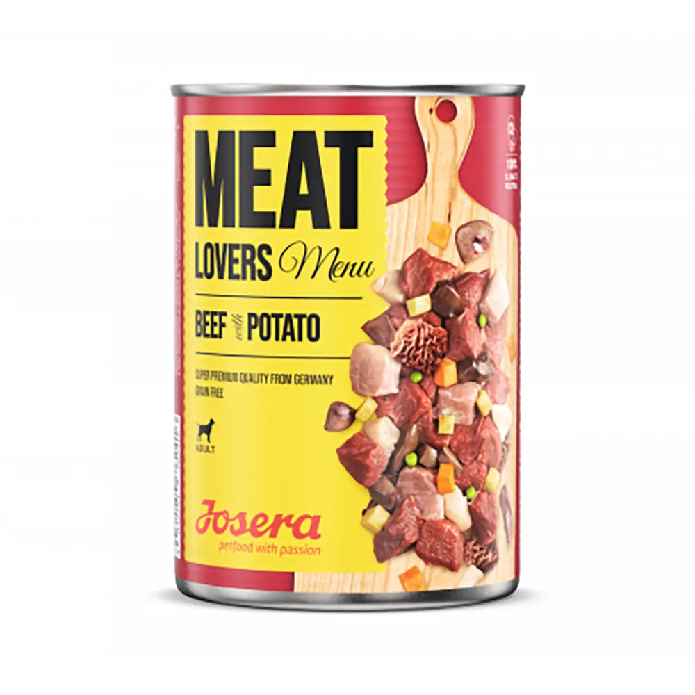 Josera Meat Lovers Menu Beef with Potato Mitrā barība suņiem ar liellopu un kartupeļiem, 800g