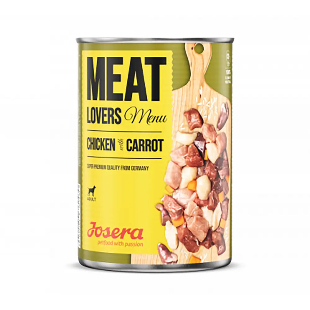 Josera Meat Lovers Menu Chicken with Carrot Mitrā barība suņiem ar vistu un burkāniem, 800g