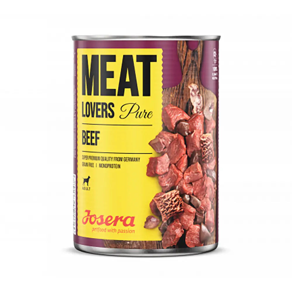 Josera Meat Lovers Junior Pure Beef Mitrā barība suņiem ar liellopu, 800g