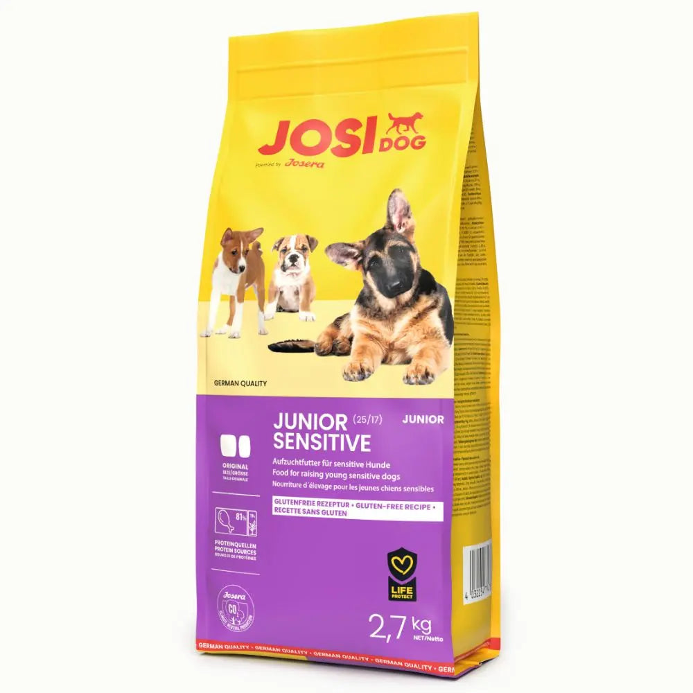 Josera P JosiDog Junior Sensitive Sausā barība suņiem, 2.7kg