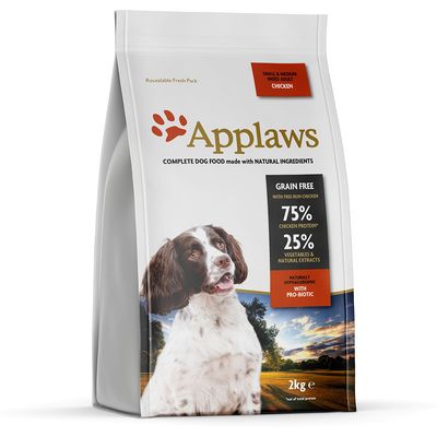 Applaws Adult Dog Dry Dog Food Small & Medium Breeds - Chicken, Grain Free,  Active Probiotic, 2 kg