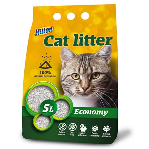 Litière agglomérante pour chat Hilton Bentonite Economy, 5L
