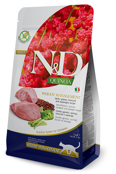 Farmina Dry Food - N&D Quinoa Cat Weight Management With Lamb, 5kg