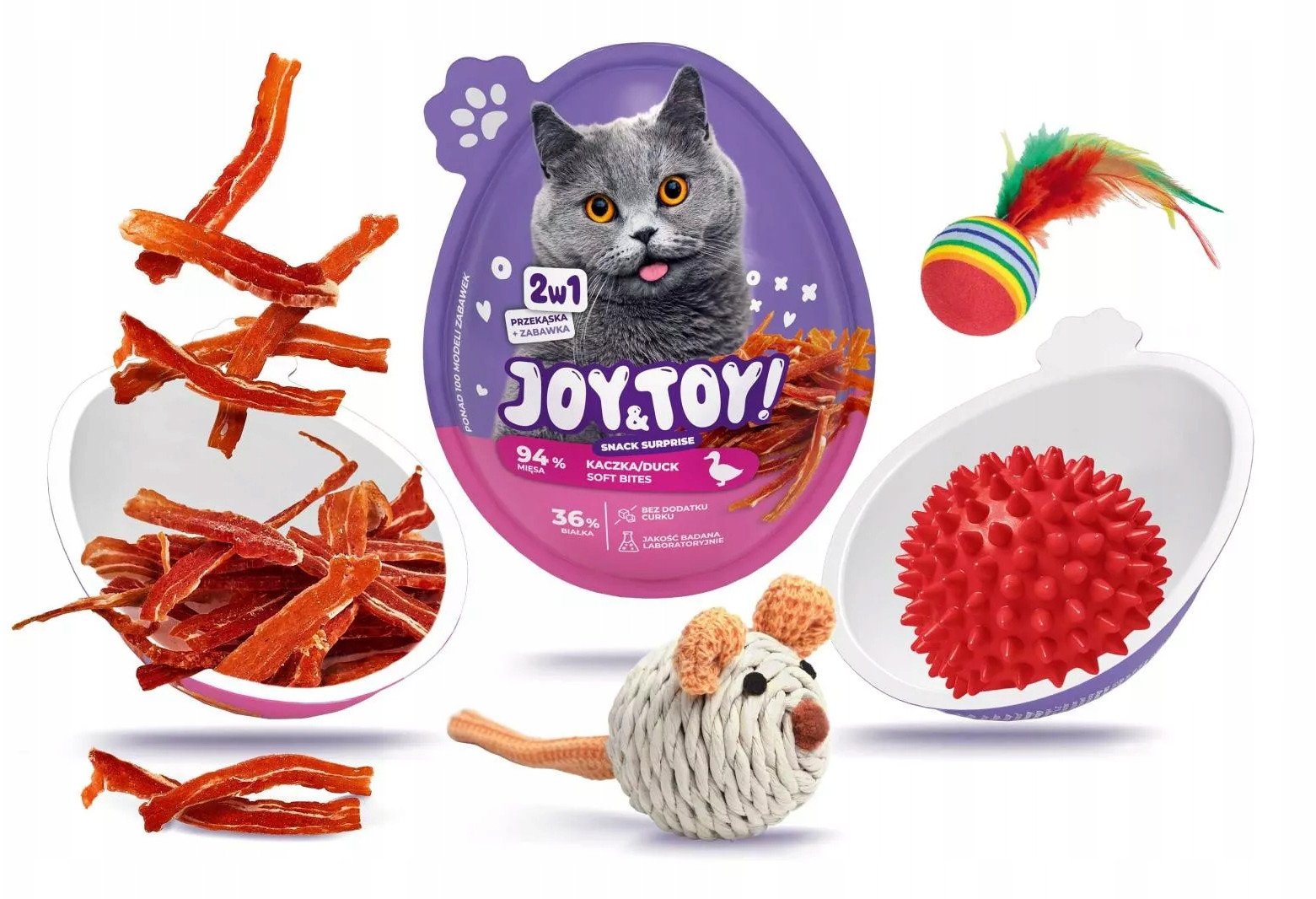 JOY&TOY! Cat Suprise Egg With Duck, 1pcs
