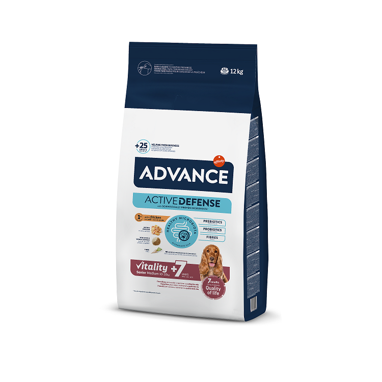 Advance Dog Medium Senior Dry Dog Food With Chicken, 12kg