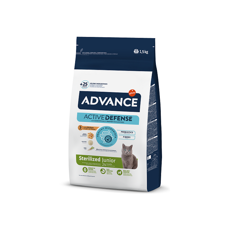 Advance Young Sterilised Dry Cat Food With Chicken, 1.5kg