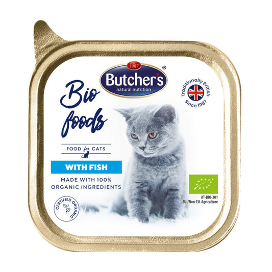 Butchers mitrā barība kaķiem BIO ar zivi, 85 g