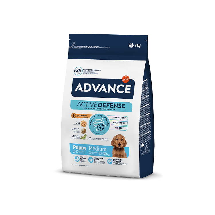 Advance Puppy Medium Dry Dog Food With Chicken, 3kg