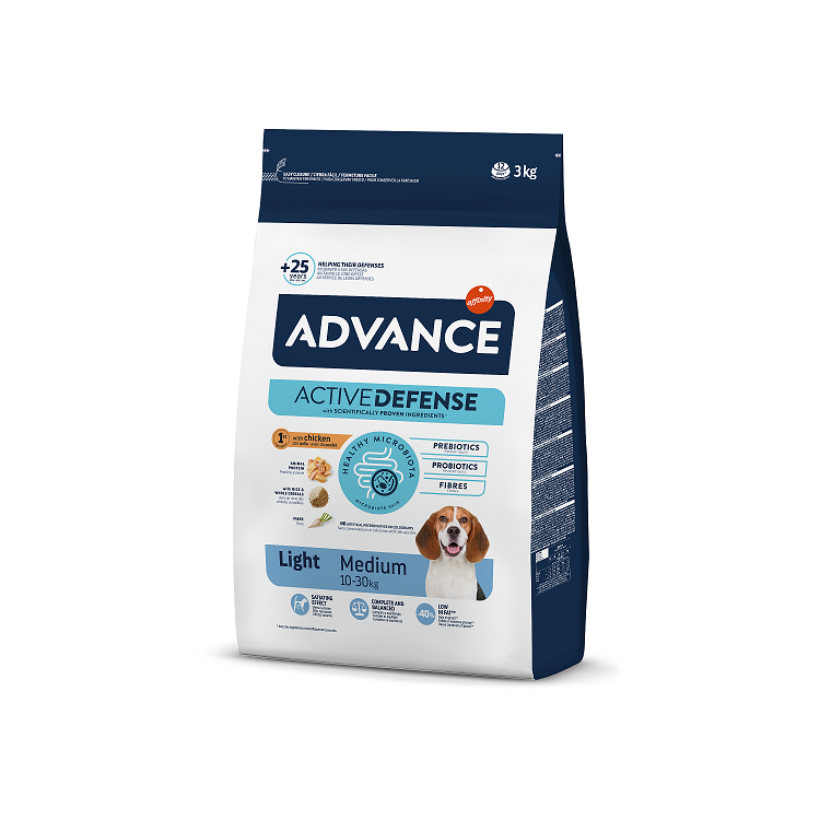 Advance Dog Medium Light Dry Dog Food With Chicken, 3kg