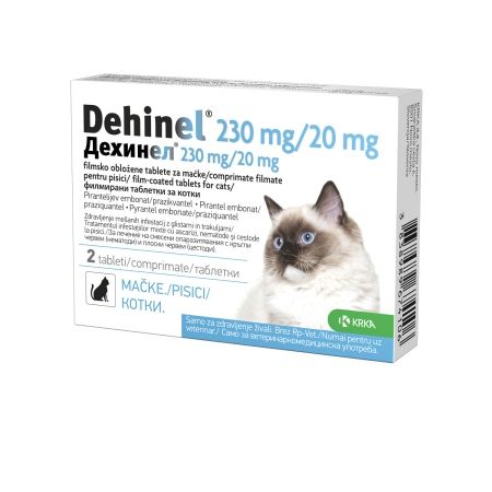 KRKA Dehinel 230 mg / 20 mg Filmtabletten für Katzen