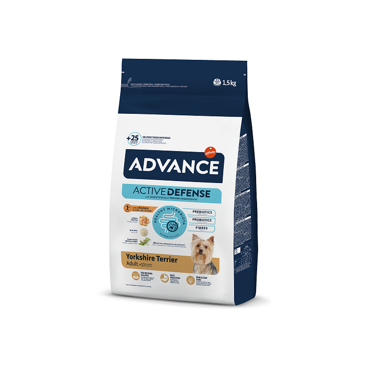 Advance Hund Yorkshire Terrier Torrfoder med Kyckling och Ris, 1.5kg