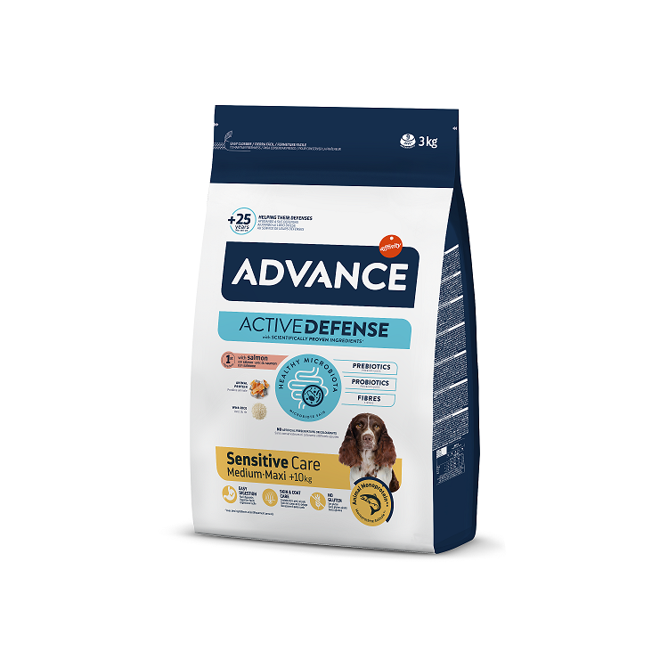 Advance Dog Sensitive Torrfoder för Hund med Lax och Ris, 3kg
