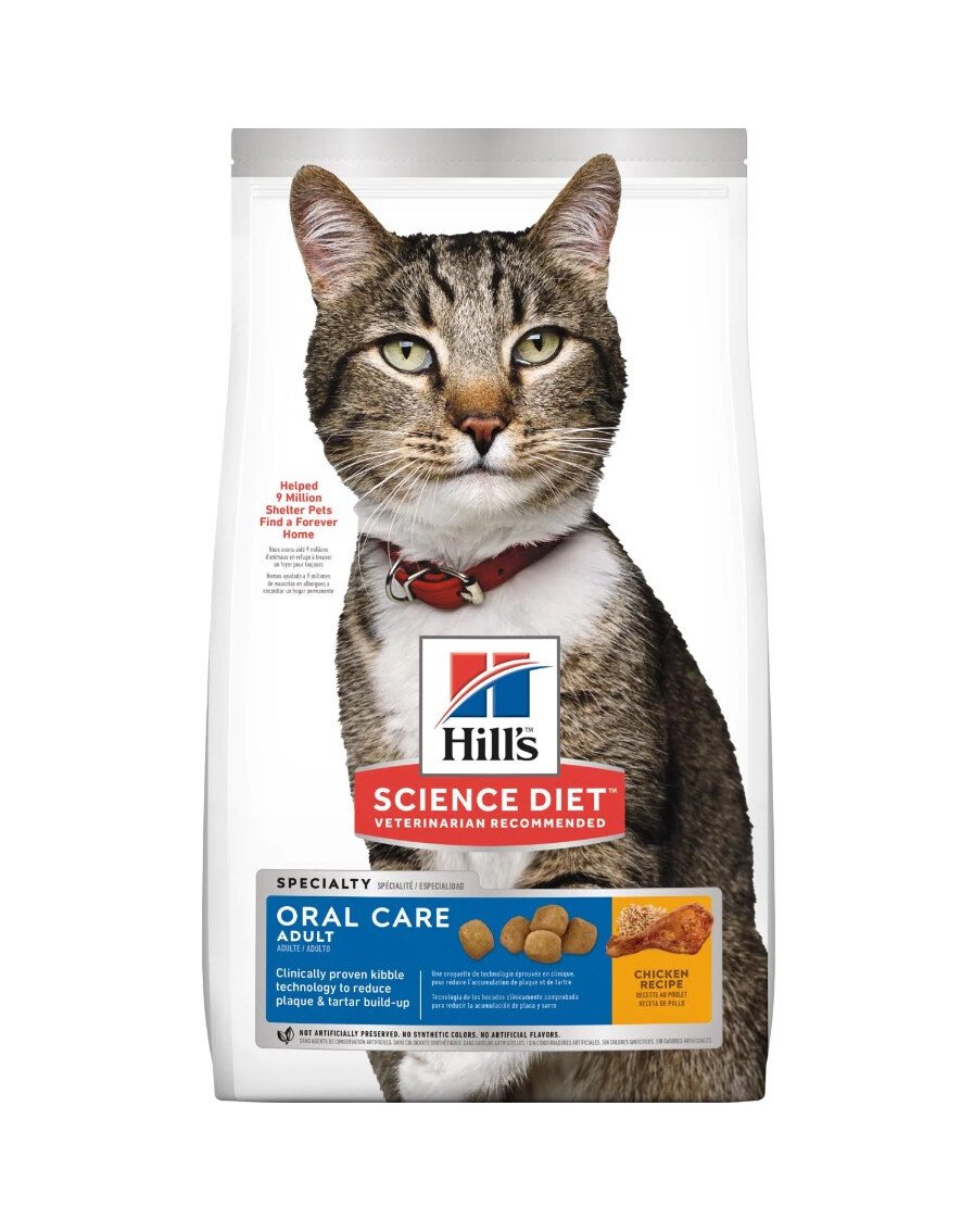 HILL'S SCIENCE PLAN Oral Care Trockenfutter für ausgewachsene Katzen mit Huhn, 1,5 kg