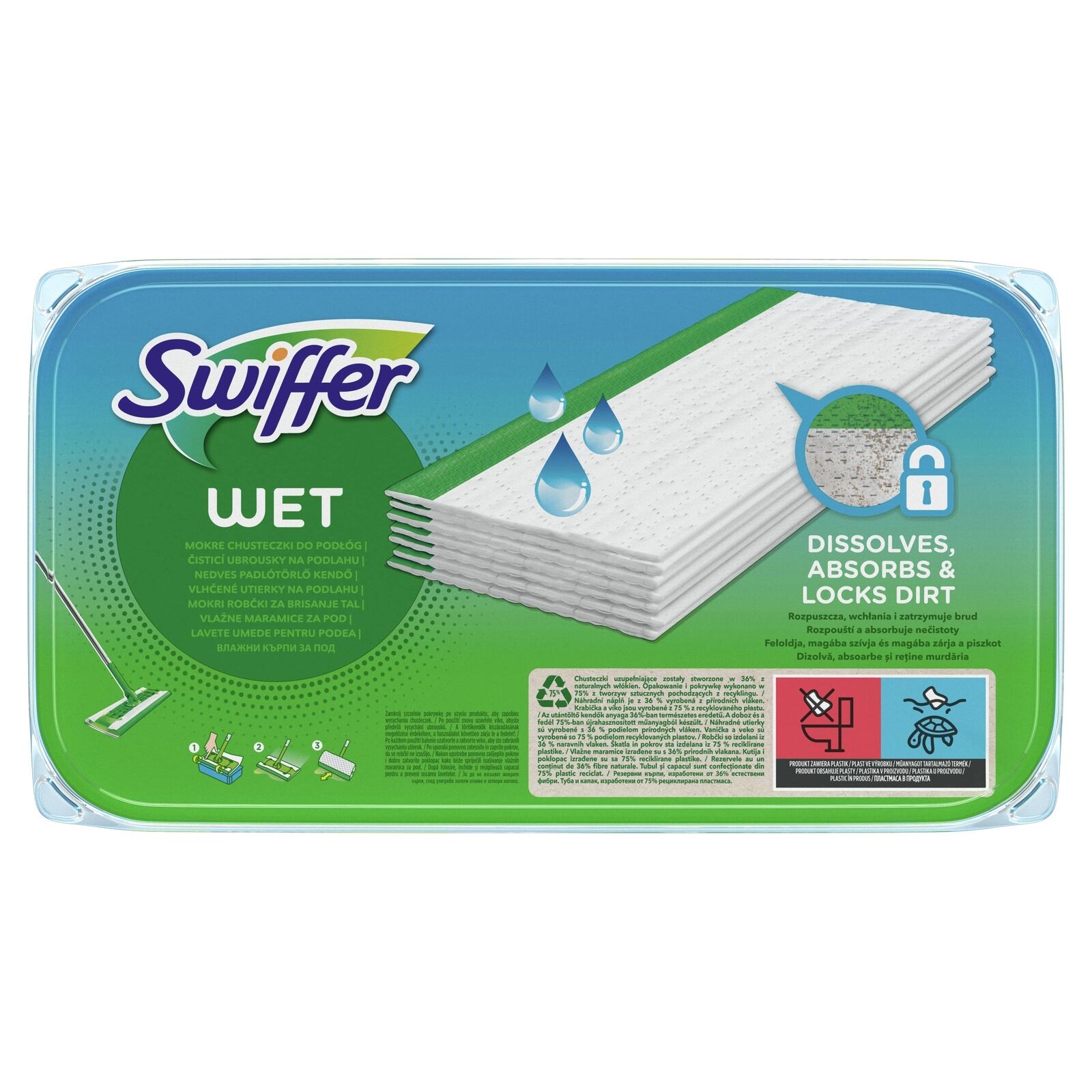 SWIFFER Mitrās salvetes 10gb