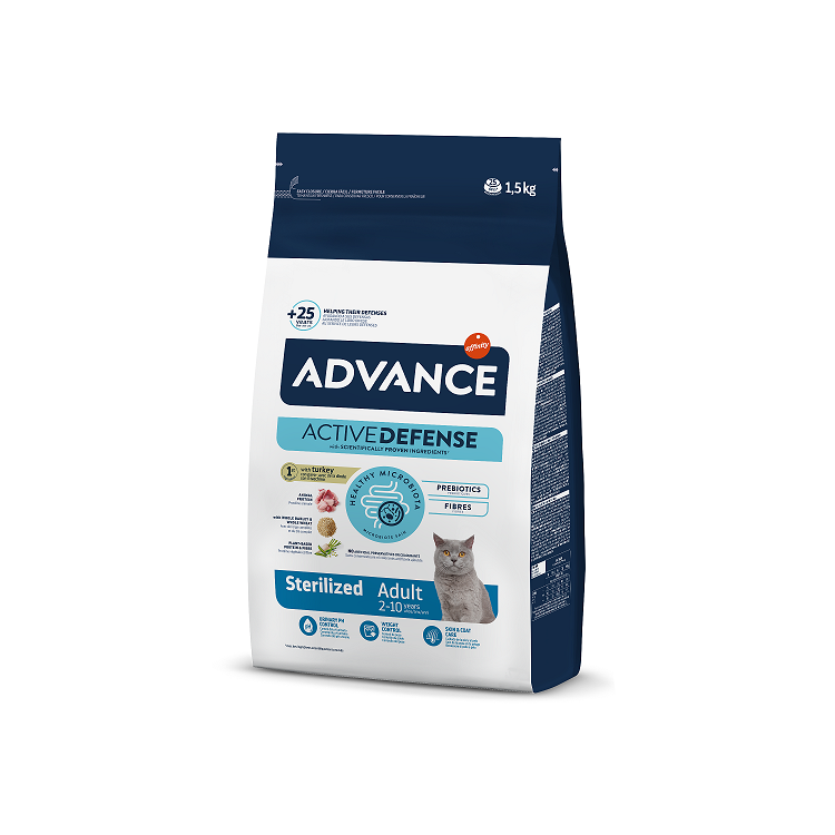 Advance Katt Steriliserad Kalkon Torrfoder Med Kalkon, 1.5kg