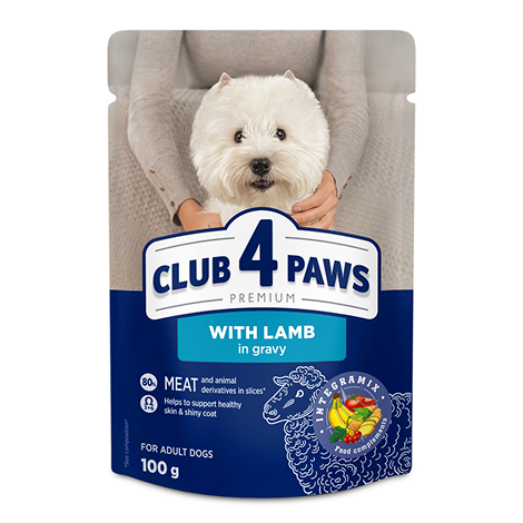 CLUB 4 PAWS Premium Lamb in Gravy Wet Dog Food, 100g