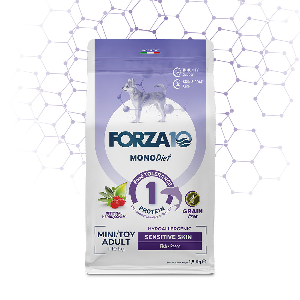 Forza10 Mini/Toy Adult Sensitive Skin Dry Dog Food With Fish, 1,5kg