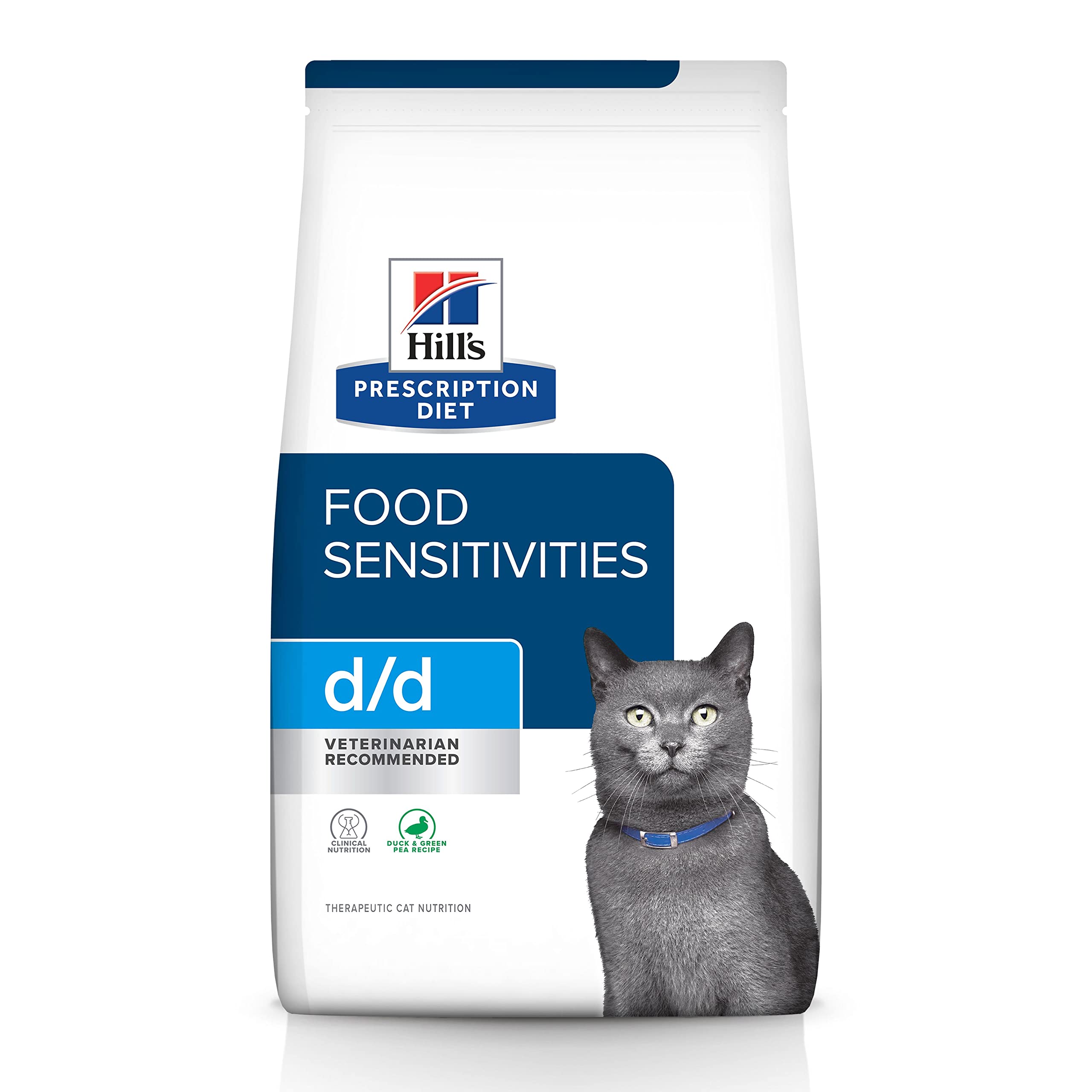 Hill's d/d Food Sensitivities Trockenfutter für Katzen mit Ente und Erbsen, 1,5 kg