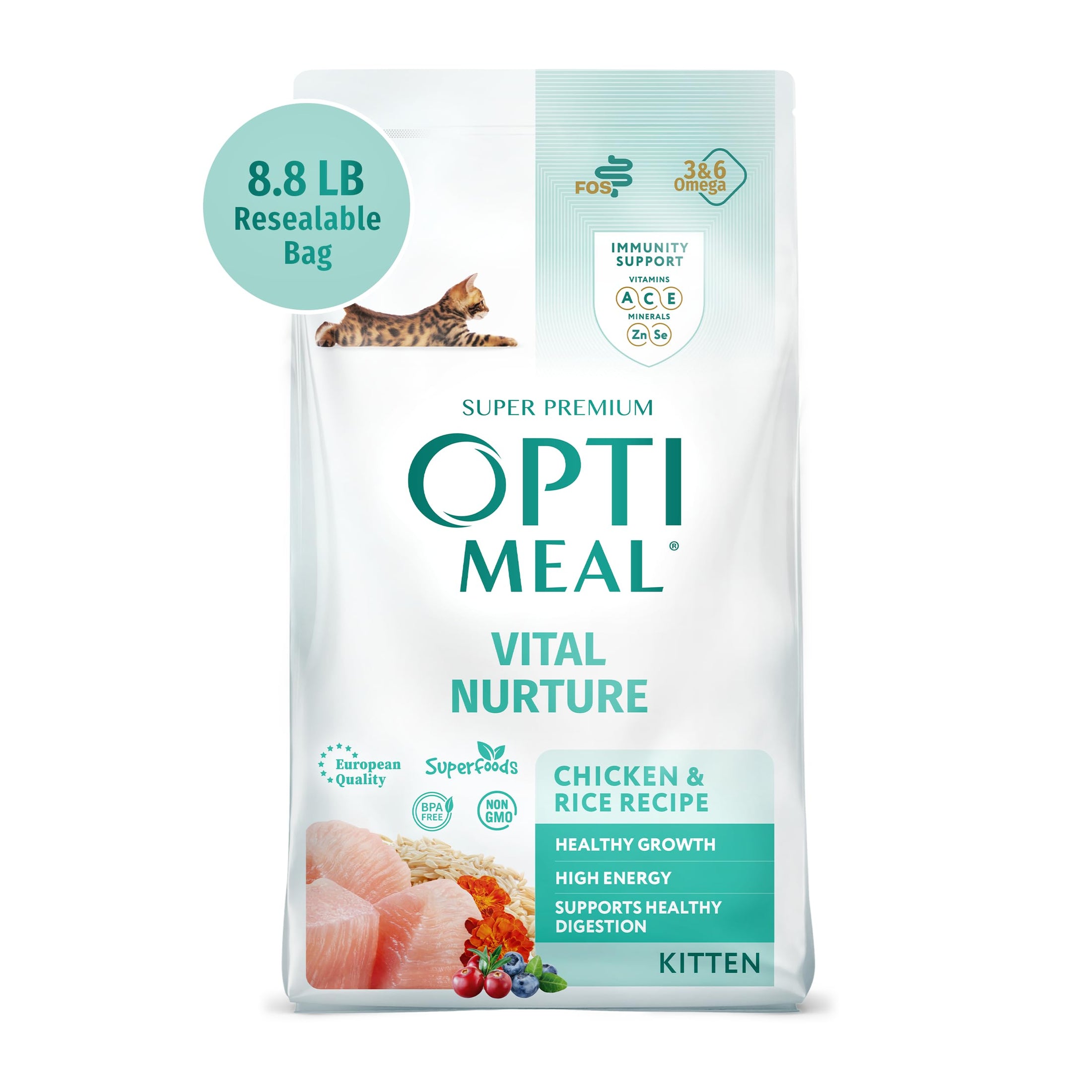 Optimeal Dry Food For Kitten With Chicken, 4kg