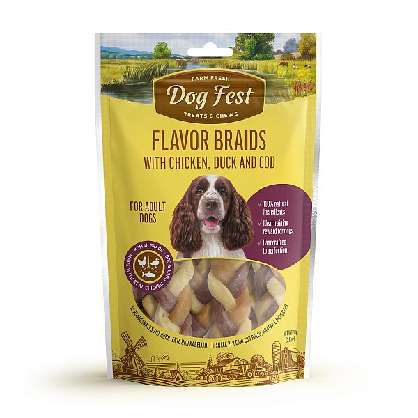 Dogfest träningsgodis kanin- och pumpafrön godis för alla hundar, 90g