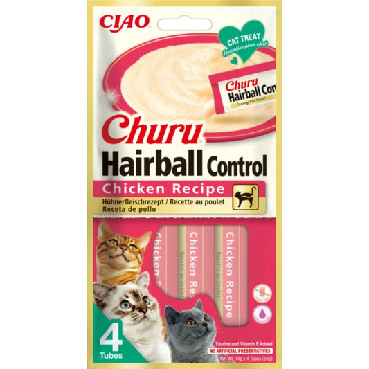 Churu Hairball Control Cat Puree Chicken 14GX4 N12