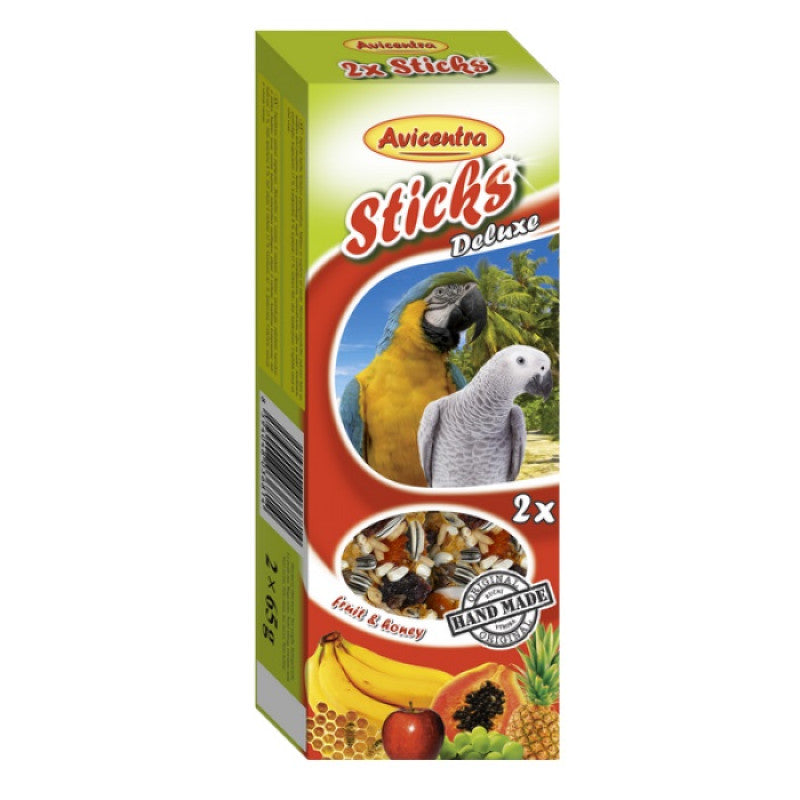AVICENTRA Sticks fruit for big parrots 2*60gr