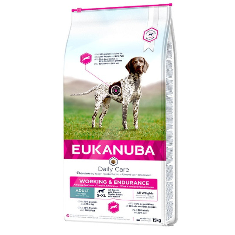 Eukanuba Working Endurance Dry Dog Food, 15 kg