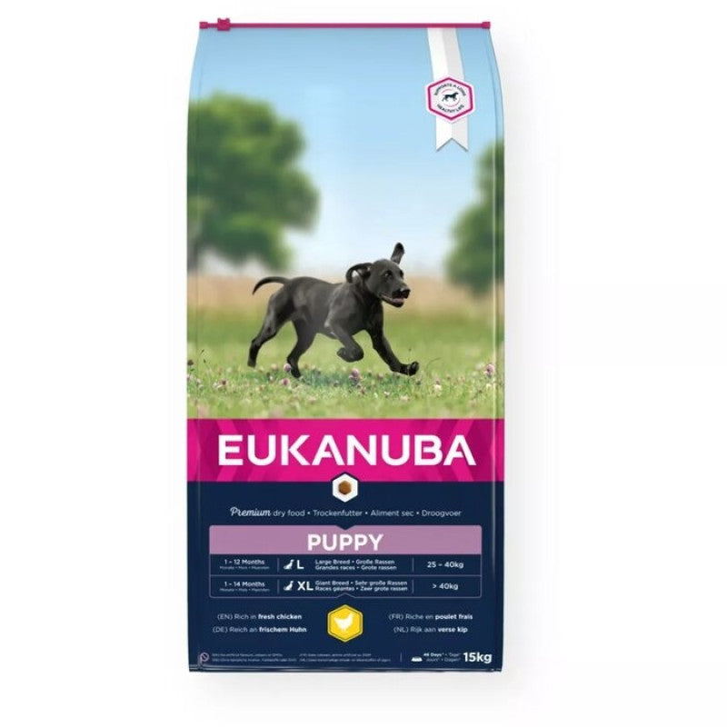Eukanuba Alimento Seco para Perros Cachorros Razas Grandes Pollo, 18 kg