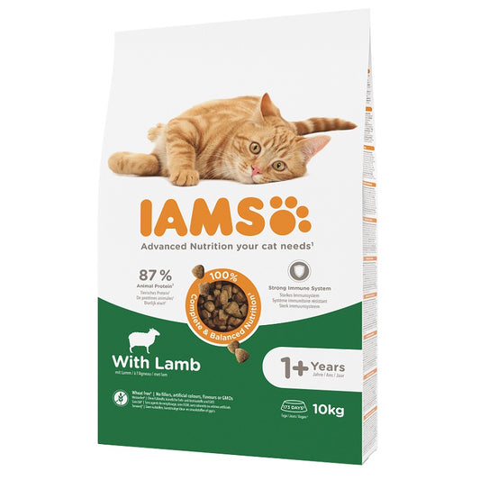 Iams sausā barība adult ar jēru, 10 kg