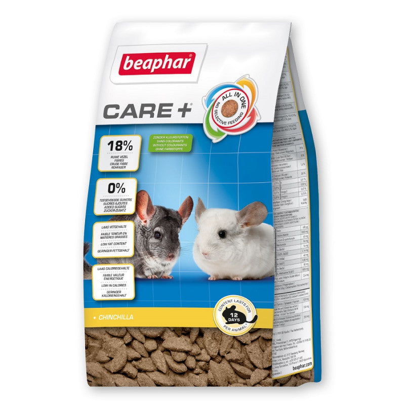 Barība šinšillām - Beaphar Care+ Chinchilla, 1.5 kg