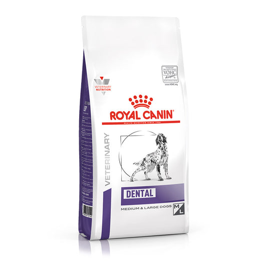 ROYAL CANIN® Veterinary Diet Dental Medium & Large Sausā barība suņiem ar vistu mutes dobuma kopšanai, 6kg