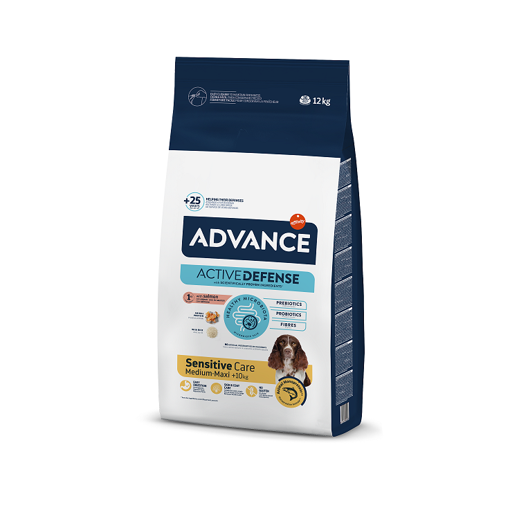 Advance Hund Sensitive Torrfoder med Lax och Ris, 12kg