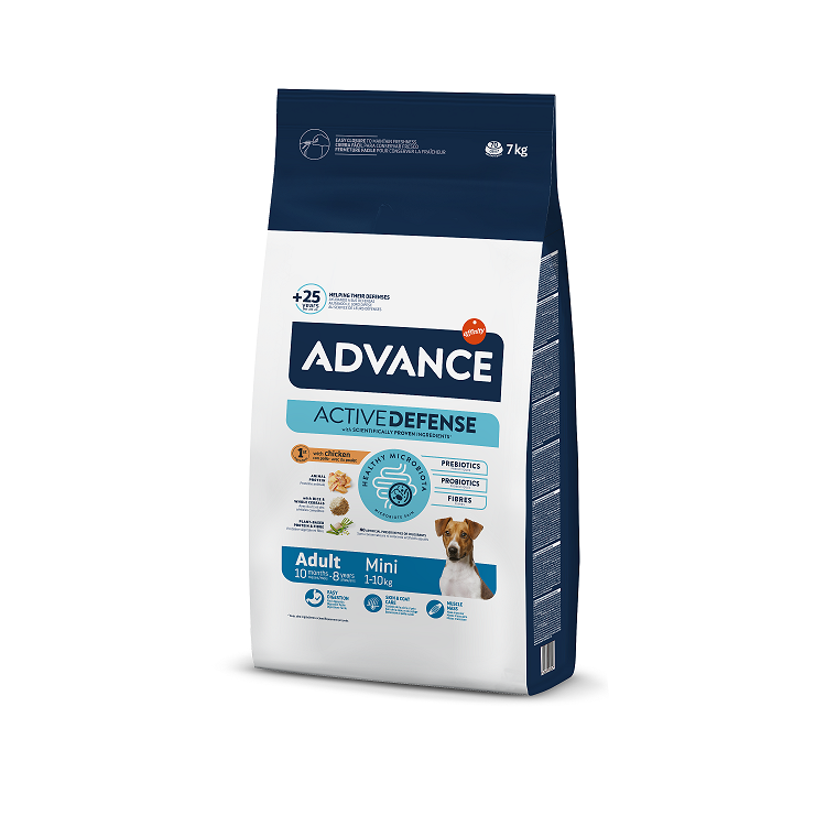 Advance Dog Mini Adult Dry Dog Food With Chicken and Rice, 7kg