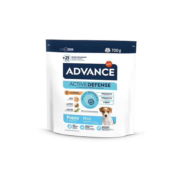 Advance Mini Valpskydd Torrfoder för Hund med Kyckling och Ris, 700g