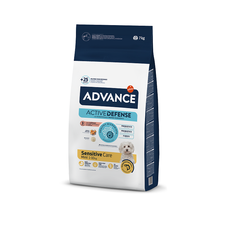 Advance Mini Adult Sensitive Dry Dog Food With Salmon, 7kg