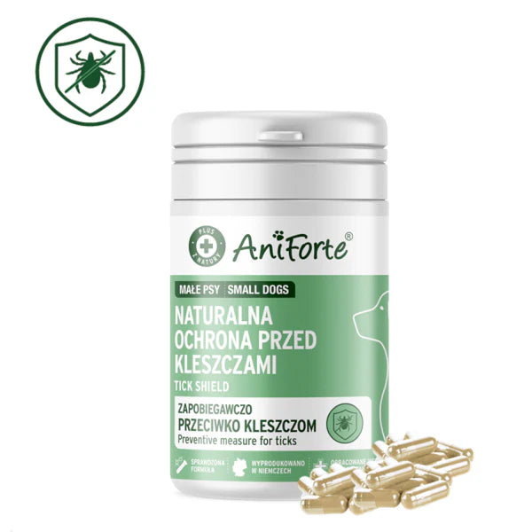 AniForte Tick Shield cápsulas para perros pequeños, 60 cápsulas