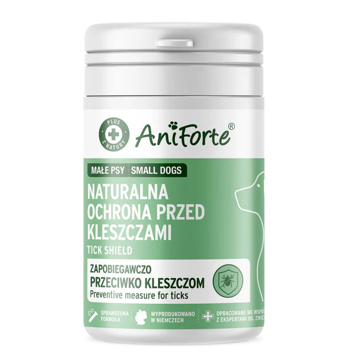 AniForte Tick Shield cápsulas para perros pequeños, 60 cápsulas