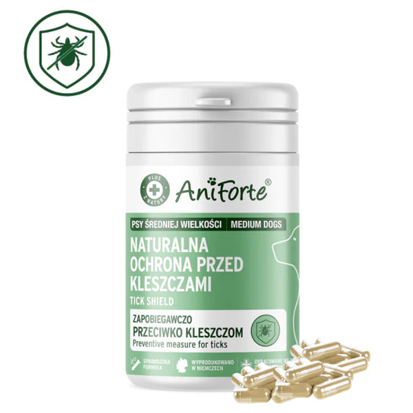 AniForte Tick Shield Capsules for Medium Dogs, 60 Capsules