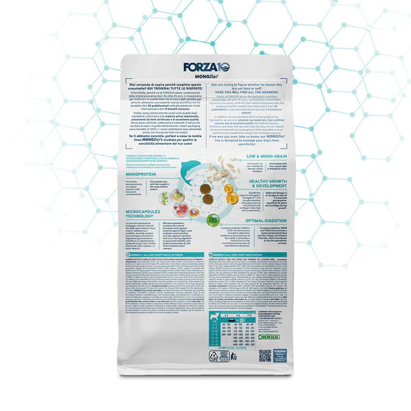 Forza10 MonoDiet All Size Puppy Sausā barība kucēniem ar zivi ,1,5kg