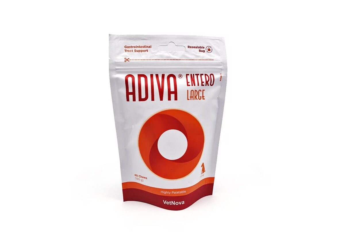 VetNova ADIVA® Entero Large - Alimento complementario para la salud digestiva para perros ≤15 kg, 40 masticables
