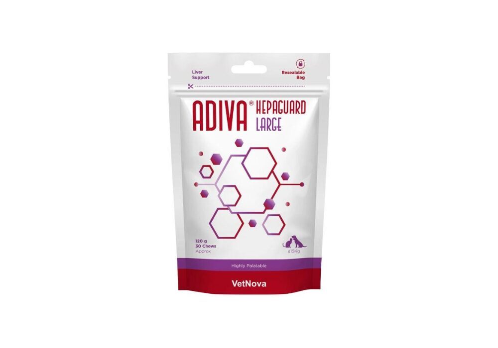 VetNova ADIVA® Hepaguard Large Chews For Dogs up to 15kg, 30 chews