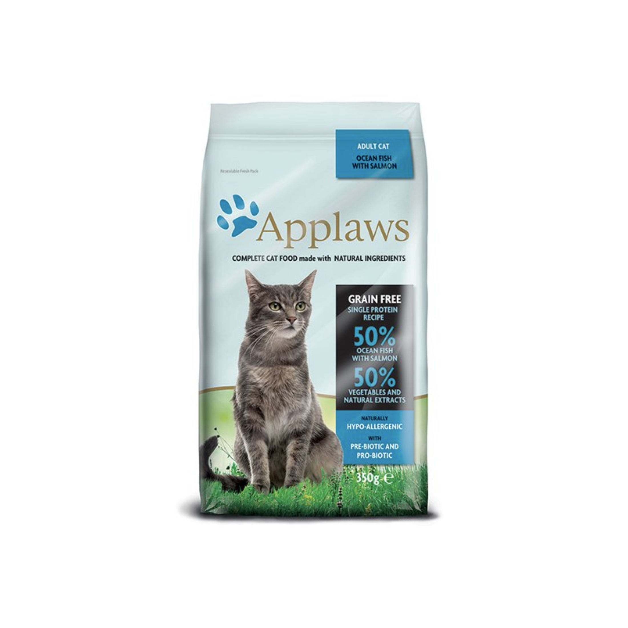 Applaws Adult Dry Cat Food - Ocean Fish with Salmon, Grain Free, Single Protein, Naturally Hypo-Allergenic, Pre-Biotic and Pro-Biotic, 1.8 kg
