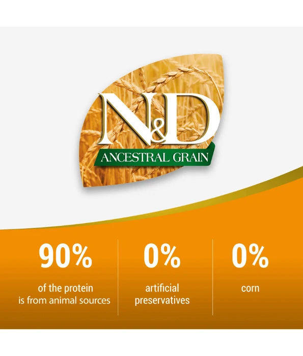 N&D Cat Ancestral Grain Chicken Pomegranate Adult Neutered Dry Cat Food, 1,5kg