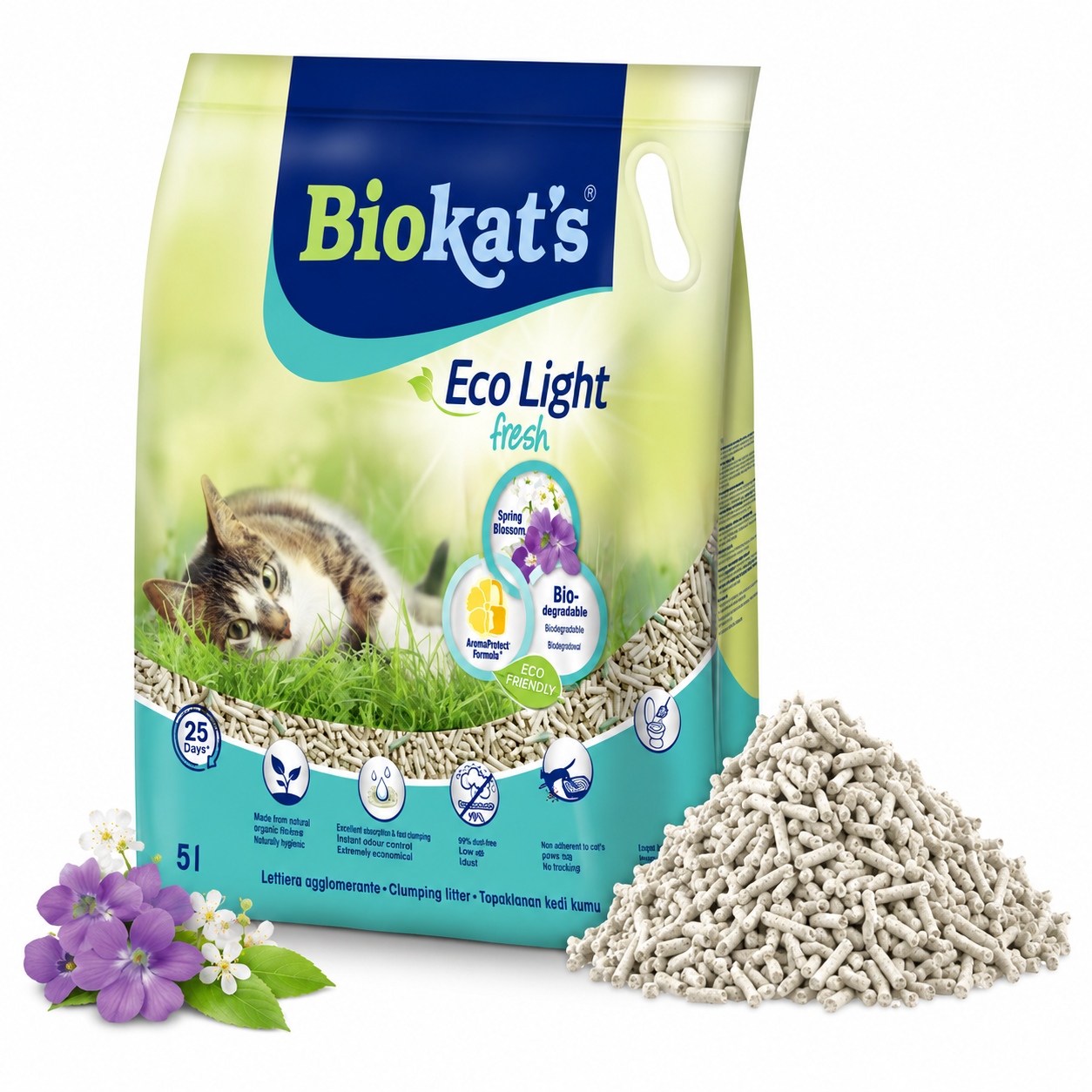 Tofu Gimborn Biokats ECO Light Fresh Spring Blossom Cat Litter, 5l